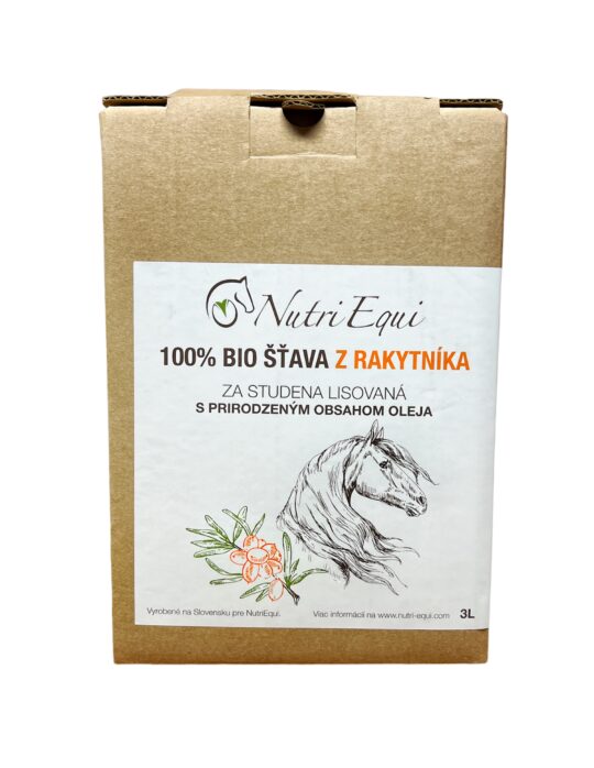 Rakytníková šťava pre kone s prirodzeným obsahom oleja 3L