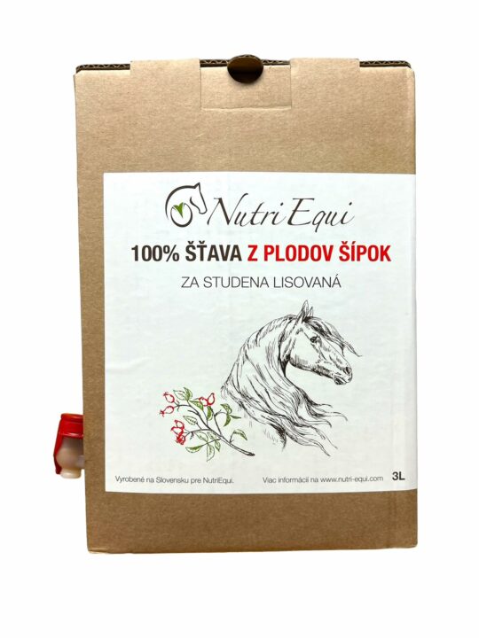 100% šťava z plodov šípok pre kone 3L